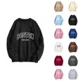 thumbnail image 1 of Women's Sweatshirts 2025 Boston Sweatshirt Long Sleeve Crewneck Trendy Casual Pullover Tops Sweatshirt for Women, 1 of 5
