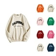 thumbnail image 1 of Women's Sweatshirts 2025 California Sweatshirt Trendy Casual Crewneck Graphic Pullover Tops Sweatshirt for Women, 1 of 6