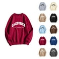 thumbnail image 1 of Women's Sweatshirts 2025 California Sweatshirt Trendy Casual Crewneck Pullover Tops Streetwear Sweatshirt for Women, 1 of 6