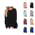 thumbnail image 1 of Women's Sweatshirts 2025 Fall Winter Long Sleeve Crewneck Loose Casual Sweatshirts Pullover Tops Sweatshirt for Women, 1 of 8