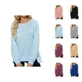 thumbnail image 1 of Women's Sweatshirts 2025 Fall Winter Long Sleeve Crewneck Loose Casual Sweatshirts Pullover Tops Sweatshirt for Women, 1 of 8
