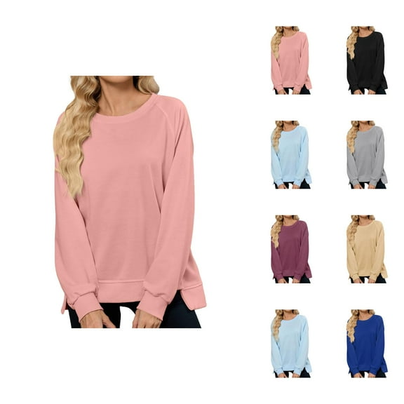 Women's Sweatshirts 2025 Fall Winter Long Sleeve Crewneck Loose Casual Sweatshirts Pullover Tops Sweatshirt for Women