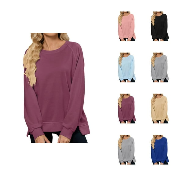 Women's Sweatshirts 2025 Fall Winter Long Sleeve Crewneck Loose Casual Sweatshirts Pullover Tops Sweatshirt for Women