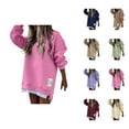 thumbnail image 1 of Women's Sweatshirts 2025 Fall Winter Long Sleeve Crewneck Zipper Slit Casual Pullover Tops Sweatshirt for Women, 1 of 8