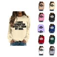 thumbnail image 1 of Women's Sweatshirts 2025 I Have Separation Anxiety From My Dogs Sweatshirt Funny Pullover Tops Sweatshirt for Women, 1 of 5