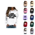 thumbnail image 1 of Women's Sweatshirts 2025 I Have Separation Anxiety From My Dogs Sweatshirt Funny Pullover Tops Sweatshirt for Women, 1 of 5