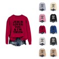 thumbnail image 1 of Women's Sweatshirts 2025 Jesus Loves You Sweatshirts Christian Sweatshirt Casual Pullover Top Sweatshirt for Women, 1 of 5