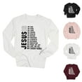 thumbnail image 1 of Women's Sweatshirts 2025 Jesus Sweatshirt Christian Sweatshirts Long Sleeve Crewneck Pullover Top Sweatshirt for Women, 1 of 4