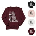 thumbnail image 1 of Women's Sweatshirts 2025 Jesus Sweatshirt Christian Sweatshirts Long Sleeve Crewneck Pullover Top Sweatshirt for Women, 1 of 4