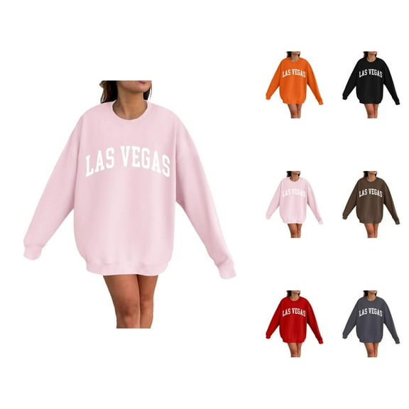 Women's Sweatshirts 2025 Las Vegas Sweatshirt Long Sleeve Crewneck Fashion Graphic Pullover Tops Sweatshirt for Women