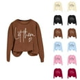 thumbnail image 1 of Women's Sweatshirts 2025 Let Them Sweatshirt Mental Health Sweatshirts Oversized Pullover Tops Sweatshirt for Women, 1 of 4