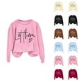 thumbnail image 1 of Women's Sweatshirts 2025 Let Them Sweatshirt Mental Health Sweatshirts Oversized Pullover Tops Sweatshirt for Women, 1 of 4