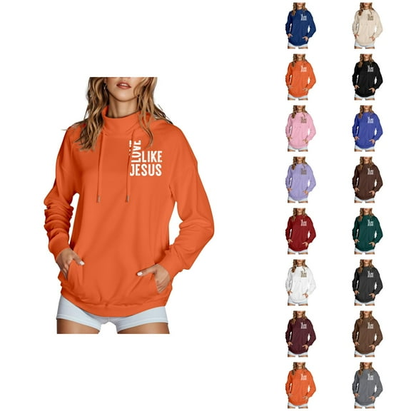 Women's Sweatshirts 2025 Love Like Jesus Sweatshirt Christian Sweatshirts Casual Pullover Tops Sweatshirt for Women