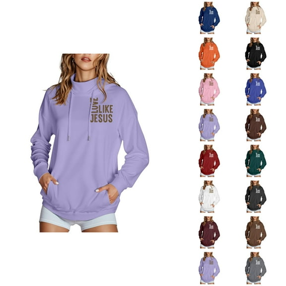Women's Sweatshirts 2025 Love Like Jesus Sweatshirt Christian Sweatshirts Casual Pullover Tops Sweatshirt for Women