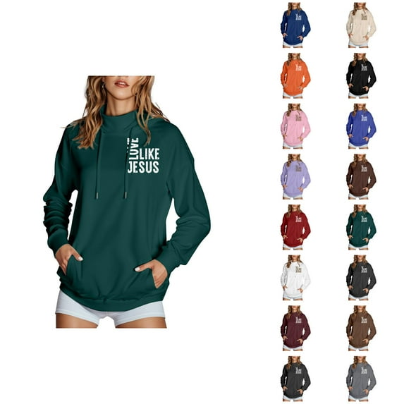 Women's Sweatshirts 2025 Love Like Jesus Sweatshirt Christian Sweatshirts Casual Pullover Tops Sweatshirt for Women