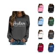 thumbnail image 1 of Women's Sweatshirts 2025 Positive Sweatshirt Mental Health Sweatshirts Pullover Tops Sweatshirt for Women, 1 of 5