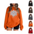 thumbnail image 1 of Women's Sweatshirts 2025 Retro Printed Graphic Sweatshirt Long Sleeve Crewneck Pullover Tops Sweatshirt for Women, 1 of 5