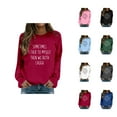 thumbnail image 1 of Women's Sweatshirts 2025 Sometimes I Talk To Myself Then We Both Laugh Sweatshirt Casual Pullover Sweatshirt for Women, 1 of 5