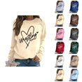 thumbnail image 1 of Women's Sweatshirts 2025 Wrestling Mom Sweatshirt Long Sleeve Crewneck Loose Pullover Tops Sweatshirt for Women, 1 of 6