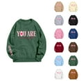 thumbnail image 1 of Women's Sweatshirts 2025 You Are Enough Sweatshirt Mental Health Sweatshirts Casual Pullover Tops Sweatshirt for Women, 1 of 5