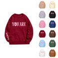 thumbnail image 1 of Women's Sweatshirts 2025 You Are Enough Sweatshirt Mental Health Sweatshirts Casual Pullover Tops Sweatshirt for Women, 1 of 5