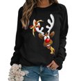 thumbnail image 1 of Women's Sweatshirts Elk Christmas Sweatshirt Long Sleeve Casual Pullover Tunic Tops, 1 of 4