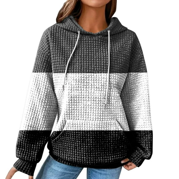 Women's Sweatshirts Fall Loose Fit Hooded Long Sleeve Bell Off the Shoulder Hoody Graphic Hoodie Cotton Hoodies Sweatshirts(Black,M)