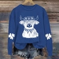 thumbnail image 1 of Women's Sweatshirts Fashion Retro Cow Print Hoodless Sweatshirt Fall Blouses Winter Long Sleeved Sweat Shirt Pullover Tops, 1 of 4