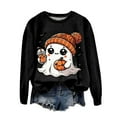 thumbnail image 1 of Women's Sweatshirts Ghost Graphic T-Shirt Long Sleeve Pullover Tops Gothic Fall Outfits 2024, 1 of 4