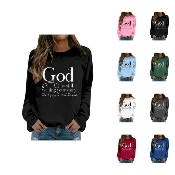 Women's Sweatshirts God Is Still Writing Your Stroty Sweatshirt Christian Sweatshirts Pullover Sweatshirt for Women