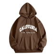 thumbnail image 1 of Women's Sweatshirts Hoodies Long Sleeve Hoodie Women Pullover Oversized Sweatshirt for Women Brown Hoodies Woman Womens Fall Clothes Cute Womens Clothes, 1 of 4