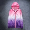 thumbnail image 1 of Women's Sweatshirts Ndbuld Women Men Printing Long Sleeve Sunscreen Hooded Sweatshirt Pullover Top Purple XXL, 1 of 4
