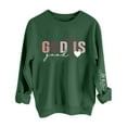 thumbnail image 1 of Women's Sweatshirts Pullover Shirts Fashion Floral Printed Loose Long Sleeve Round Neck Hoodless Pullover Stylish and Comfortable Hoodies Fall Trendy Outfits 2025 Winter Sweater Dark Green-S, 1 of 5