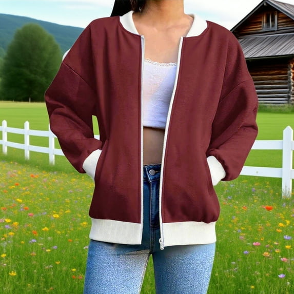Women's Sweatshirts Solid Color Womens Hoodies Lightweight Breathable Top Blouses Zipped Up Side Pockets Hoodie Comfy Outerweart Loose Fit Fall Winter Fashion Party Plus Size