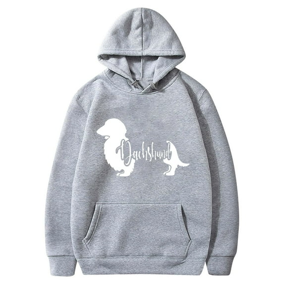 Women's Sweatshirts with Hooded Fleece Lined Warm Long Sleeve Cute Pullover Drawstring Loose Tops with Pockets(Gray,L)