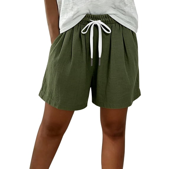Women's Swim Board Shorts High Waisted Swimsuit Bottoms Tummy Control Swimming Trunks with Pockets Army Green