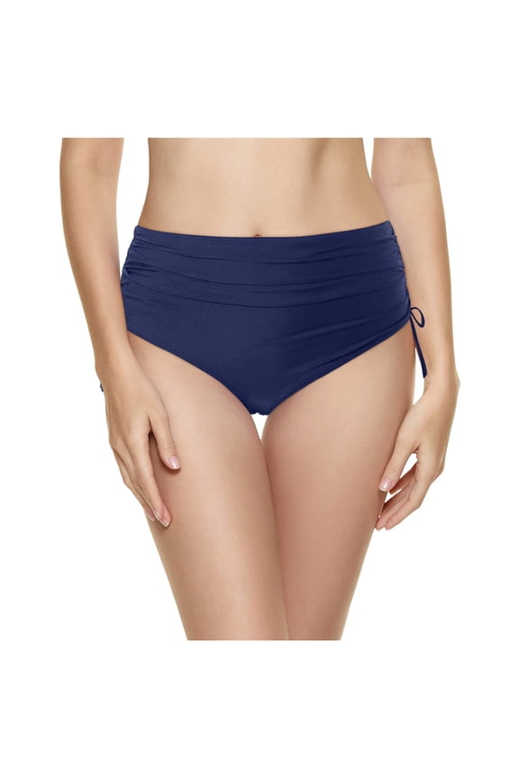 Women's Swim Bottom, High Waist Retro Basic Full Coverage Bikini Tankini Swimsuit Briefs