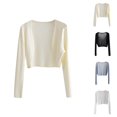 thumbnail image 1 of Women's Swim Cover Ups Beach Cover Up Swimwears Cover Ups Cardigan Women Ice Silk Coat Shawl Air Conditioned Shirt With Skirt Sunscreen Top, 1 of 5