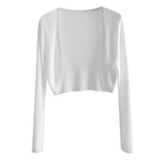 Women's Swim Shirt UPF 50+ Long Sleeve Rash Guard UV Sun Protection Swimsuit Bathing Suit Top White One Size