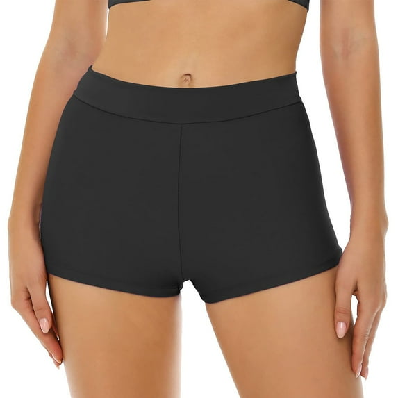Women's Swim Shorts High Waist Swimsuit Bottoms Tie Bathing Suit Boy Shorts Bikini Board Shorts Bottoms Tummy High Boyshorts Swim Waisted Boardshort Coverage Full Shorts Swim Women Bathing Suit