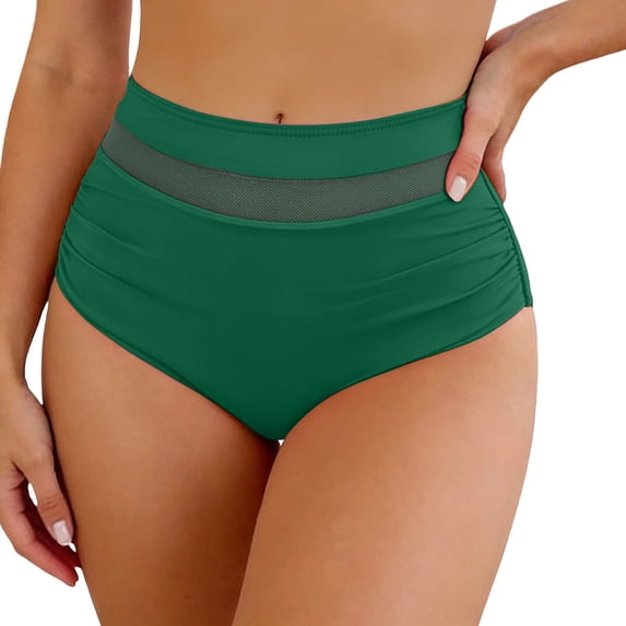 Women's Swim Shorts High Waisted Bathing Suit Bottoms Plus Size Bathing Suit for Women Summer Tops Clothes Outfits 2026 Fashion Army Green XL