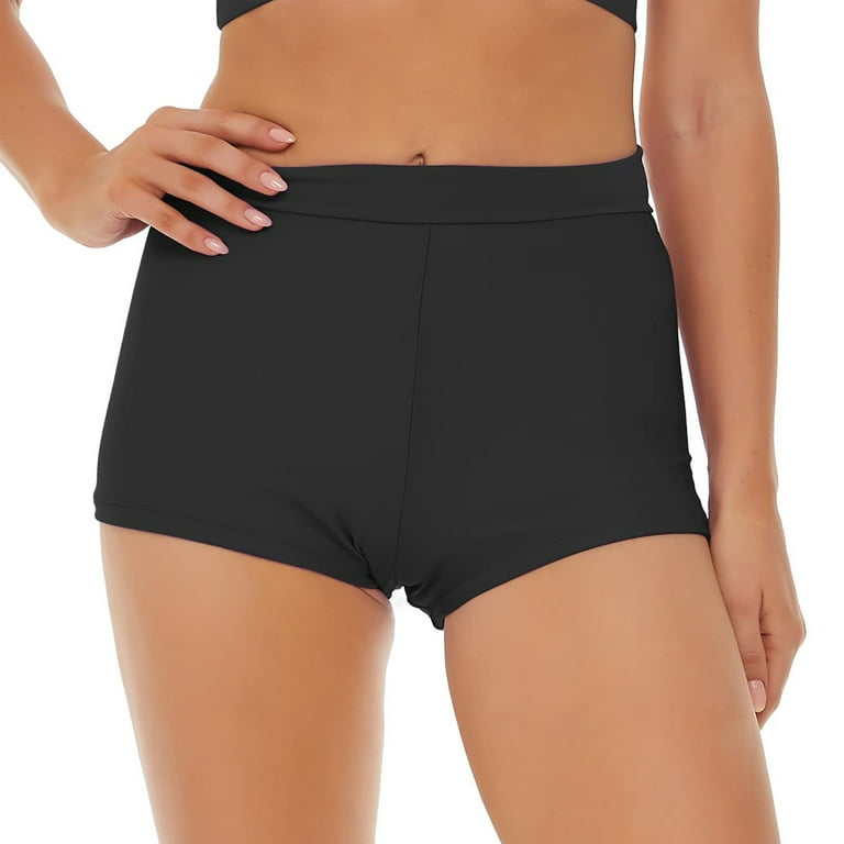 Women s Swim Shorts High Waisted Bathing Suit Bottoms Tummy Control Boy Full Coverage Boardshort Swimsuit Shorts