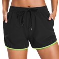 thumbnail image 1 of Women's Swim Shorts Pockets, High Waisted Board Swimsuit, Comfortable, Nylon Spandex, 7 Sizes, 1 of 6