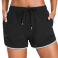 thumbnail image 1 of Women's Swim Shorts Pockets, High Waisted Board Swimsuit, Comfortable, Nylon Spandex, 7 Sizes, 1 of 5