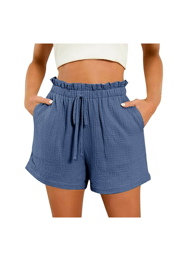 Women's Swim Shorts Quick Dry Board Shorts Swimsuit Bottom with Pockets Dark Blue XL