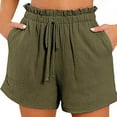 thumbnail image 1 of Women's Swim Shorts Quick Dry Board Shorts Swimsuit Bottom with Pockets Green XL, 1 of 3