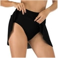 thumbnail image 1 of Women's Swim Skirt High Waisted Ruched Swimsuit Bottom Bikini Bottom Silver Sandals For Women Dressy Green Dress, 1 of 2