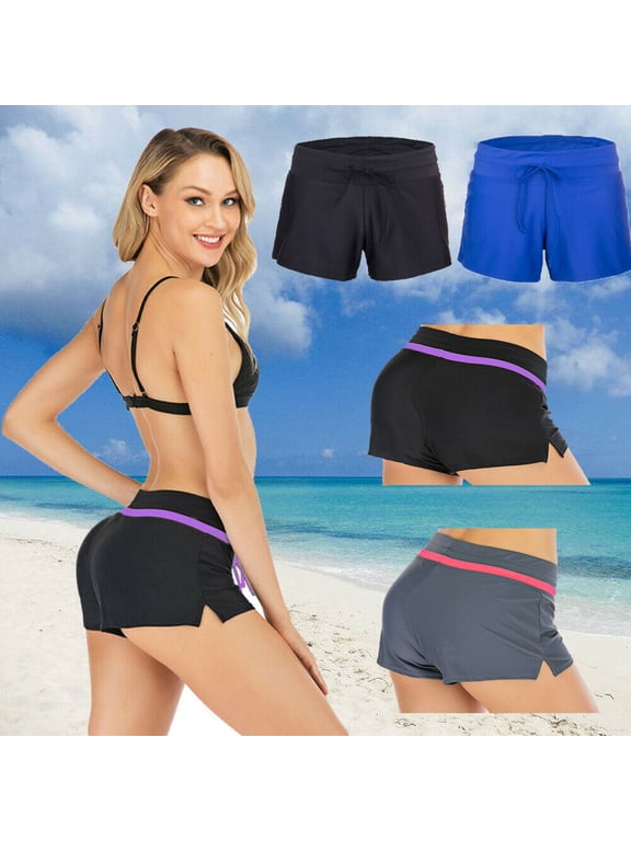 Women's Swim shorts Sexy Side Split Bottom Swimwear Slit Quick Dry Beach Pant
