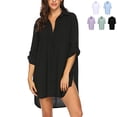 thumbnail image 1 of Women's Swimsuit Beach Cover Up Shirt Bikini Beachwear Bathing Suit Beach Dress for Summer, 1 of 6