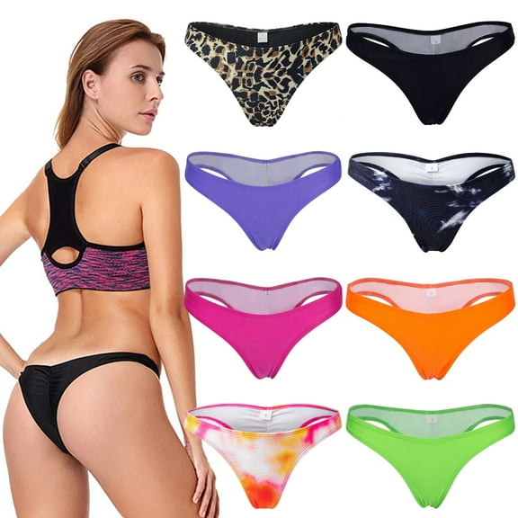 Women's Swimsuit Bikini Bottom Swimwear Beach Panty Thong, Black, XL